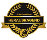 Herausragend Award: Empfehlenswerte Spiele werden seit 2015 von der Eurogamer-Redaktion mit dem Gold-Award ausgezeichnet.